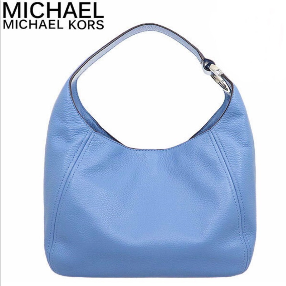 Michael Kors Fulton Large Hobo Blue Leather